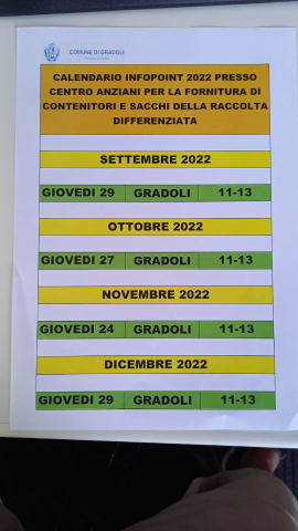 Calendario infopoint 2022 